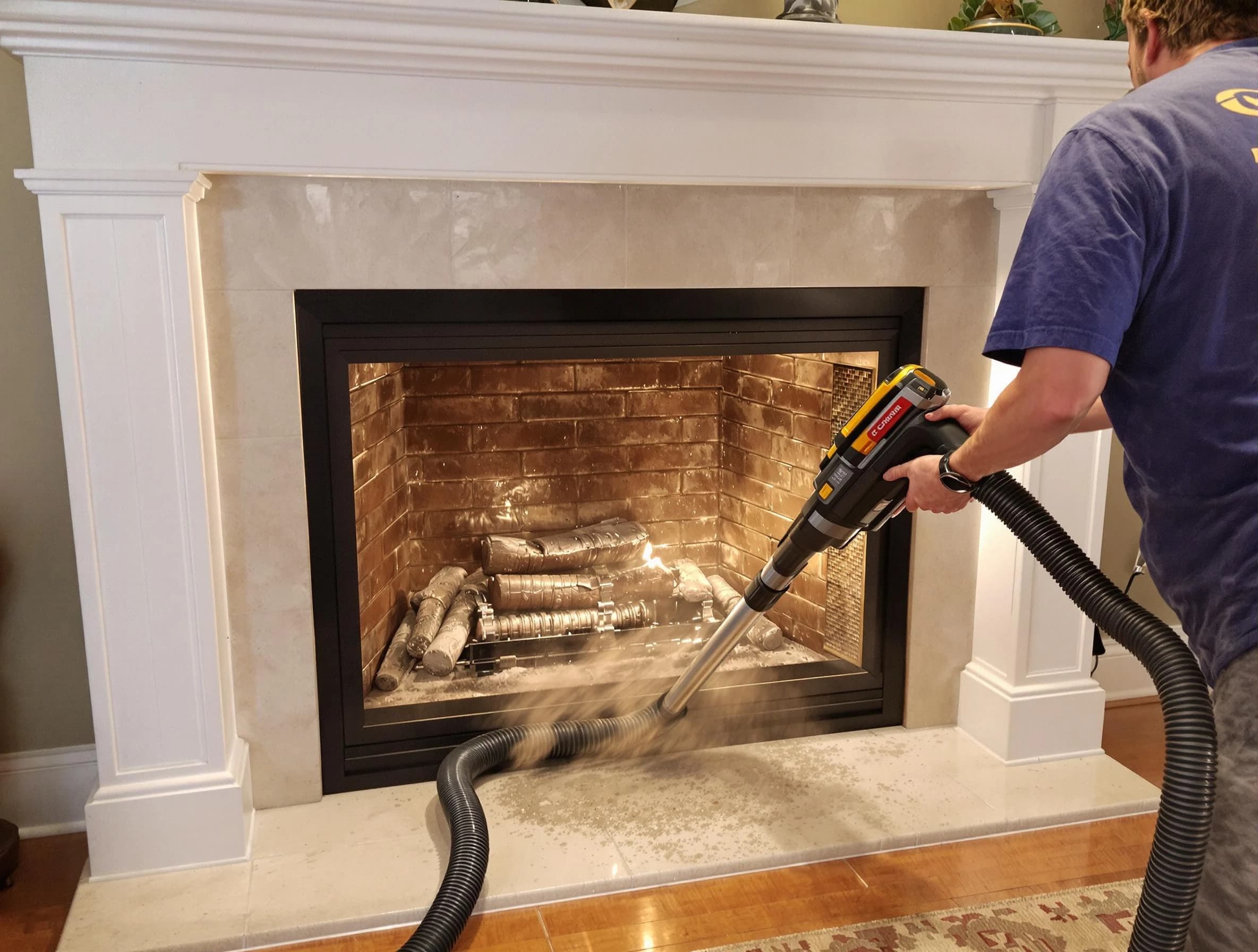 Fireplace cleaning performed by North Ogden Chimney Sweep in North Ogden, UT
