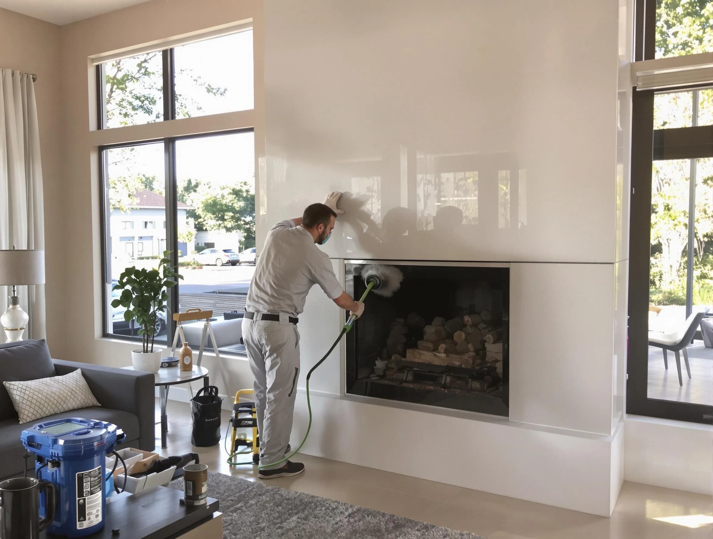 North Ogden Chimney Sweep performing thorough soot removal in North Ogden, UT