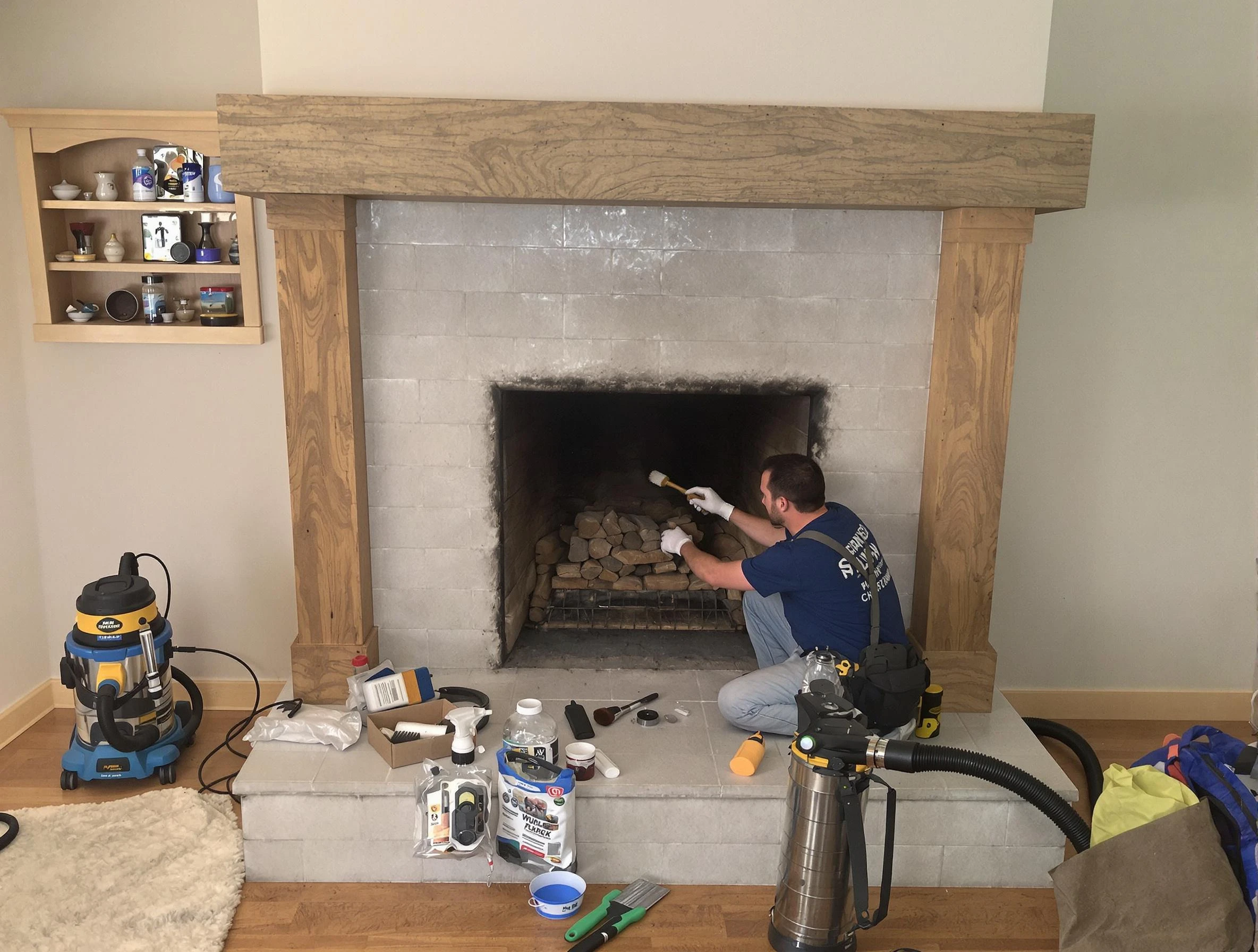 Detailed creosote removal process by North Ogden Chimney Sweep in North Ogden, UT