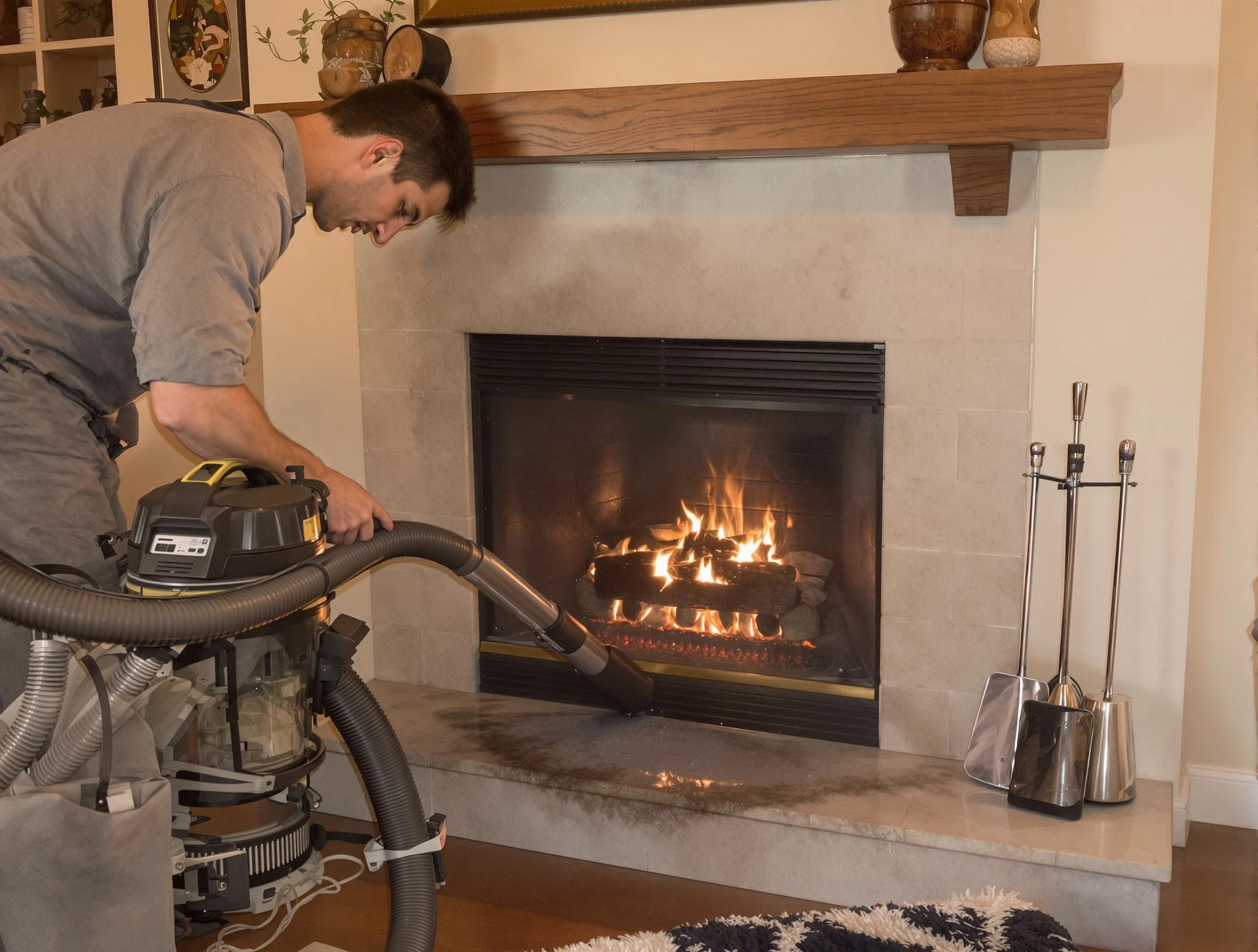 Routine fireplace upkeep by North Ogden Chimney Sweep in North Ogden, UT